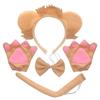 Disfraz de Halloween con orejas para niños, juego de rol, disfraz de animal, suministros para fiesta en la jungla, accesorios con orejas de león