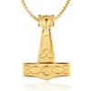 Colgante de Cabeza de Oveja Gótica Europea y Americana de Titanio Colgante de Martillo de Trueno de Thor a la Moda Joyería Collar Venta al por Mayor