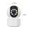 Cámara WiFi inalámbrica de alta definición de un millón de píxeles para monitoreo móvil remoto, uso doméstico, visión nocturna a todo color inteligente de doble luz de 360 grados