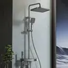Nuevo Juego de Ducha con Cabezal de Ducha Presurizado de Aluminio Espacial, Grifo de Baño Extendido y Juego Completo de Instalación Oculta