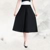Pantalones Capri Delgados de Verano para Mujeres de Mediana Edad y Mayores, Pantalones Elásticos de Cintura Alta de Pierna Ancha para Mamá, Pantalones Falda Florales Sueltos, Casual