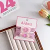 Pinza para el Cabello de Cuadros Color Gelatina, Lazo para el Cabello tipo Anillo de Toalla, Pinza para el Cabello Dulce con Flecos, Banda Elástica para el Cabello de Alta Elasticidad