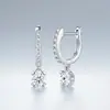 Aretes de diamante cultivado en laboratorio, aretes de plata S925 compactos de lujo ligero, regalo de San Valentín, aniversario, confesión, venta al por mayor de joyería de plata