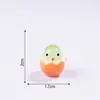 Ovo Casca Quebrada Waffle de Ovo Casca de Ovo Pintinho Mini Micro Paisagem Resina Luminosa Acessórios DIY Ornatos Luminosos para Desktop Carro