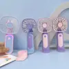Novo Ventilador de Mão Desenho Animado Recarregável por USB Ventilador Pequeno Portátil para Casa Mini Ventilador Presente para Estudante