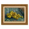 Pintura a Óleo Estilo Europeu Frutaria Natureza Morta Moldura Dourada Vintage Arte de Parede Decorativa para Sala de Jantar, Sala de Estar ou Hall de Entrada
