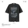 Camiseta de Algodón Puro Pesado Estampado de Personaje Retro Americano Manga Corta Unisex Marca de Moda Corte Holgado Top Transfronterizo Venta al por Mayor