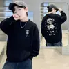 Sudadera infantil para otoño e invierno, estilo nuevo para niños mayores, top cálido con forro polar, camiseta básica de manga larga con cuello redondo para niños y niñas, primavera y otoño