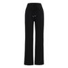 Pantalones de Tubo Verticales Sueltos Estilo Europeo y Americano para Mujer Verano 2025 con Cordón Cintura Baja Adelgazantes Pierna Ancha Largo Hasta el Suelo