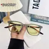Óculos de sol com armação branca cor clara masculinos e femininos retrô anti ultravioleta óculos degradê miopia com moda coreana