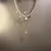 Collar de Concha Estrella de Mar Perla Estilo Bohemio para Mujer Lujo Ligero Elegante Gama Alta Cadena de Clavícula Multicapa Accesorios de Vacaciones