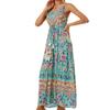 Vestido de Alcinha Bohemian Feminino Europeu e Americano da Amazon Novo Comércio Exterior Estampado Vestido de Festa para Praia