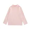 Wuli Bu Yi 2026 Primavera Otoño Nuevo Camiseta de Manga Larga Estilo Coreano para Niños Top Moda para Niñas Camisa Base Cuello Semi-alto