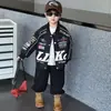 Ropa exterior de otoño para niños, chaqueta de béisbol tipo motociclista, nuevo estilo 2026, chaqueta infantil moderna y genial para niños pequeños