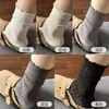 Calcetines de malla calada de color liso de moda estilo coreano ins hasta la mitad de la pantorrilla primavera verano estilo japonés chica calcetines arrugados de encaje finos simples