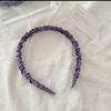 Tiara Casual Plissada para Mulheres Tiara Estilo Coreano Verão Fina de Cetim Popular Presilha de Cabelo para Lavar o Rosto Acessório de Cabelo