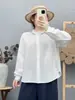 Colección Otoño 2026 Estilo Japonés Cuello Alto Jacquard Encaje Bordado Camisa de Manga Larga Cardigan de Gasa Doble Capa para Mujer Venta al por Mayor