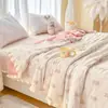 Versão Coreana de 2026 Renda Francesa Estampa Floral Mãe-Filho Algodão Puro Gaze Dupla Camada Colcha de Verão Estilo Princesa Fresco Colcha Refrescante de Verão