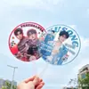 Abanico transparente de apoyo a celebridades, abanico de dibujos animados de anime de celebridades de internet, abanico transparente promocional, personalizado a una o dos caras, pedido mínimo de una pieza