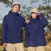 Chaqueta de Invierno para Exteriores de Gama Alta con Logo Estampado, Ropa de Trabajo Tres en Uno, Chaqueta de Plumas, Ropa de Trabajo Cálida, Bordar