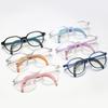 Montura de gafas con gancho antideslizante para niños, nueva, ovalada, para hombres y mujeres, con lentes para miopía, astigmatismo y desenfoque.