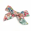 Venda Quente por Atacado Headwear Europeu e Americano Verão Floral Impresso Algodão Puro Infantil Hairpin Bow Cute Girls' Hairpin