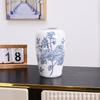 Jingdezhen Porcelana Azul y Blanca Jarrón de Cerámica Nuevo Estilo Chino Sala de Estar Entrada del Hogar Decoración de Mesa de Comedor Adornos de Flores Hidropónico