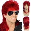 Suministro transfronterizo Peluca esponjosa de longitud media estilo rock retro europeo y americano moda masculina estilo punk venta al por mayor de fábrica