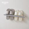 Estante retráctil sin perforaciones para zapatos de baño, estante para toallas de baño doméstico, artefacto de almacenamiento para zapatos de goma, estante de almacenamiento para chanclas