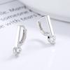 925 prata esterlina em forma de brincos de zircão feminino 2022 novo estilo simples ins all-match maré brinco leve luxo elegante elegante joias de orelha elegante