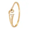 Suministro Exclusivo Transfronterizo de Pulseras de Acero Titanio con Diseño Espiral Hueco y Diamantes Completos, Pulseras Exquisitas y de Alta Gama para Mujer, Venta Directa del Fabricante