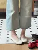 Mollykiki cuadros retro lazo plano mujer otoño nuevo punta redonda poco profundos versátiles suela blanda zapatillas de ballet