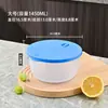 Conjunto de recipientes plásticos para alimentos, lancheira com tampa para trabalhadores de escritório, seguro para micro-ondas, adequado para aquecimento, tigela para macarrão instantâneo, lancheira redonda