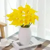 Flor artificial Lírio-calla sensação de casa buquê pu decoração de mesa flor falsa plástico flor falsa atacado e varejo