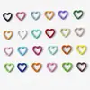 Clips de Resorte Coloridos, Anillas Abiertas Redondas, Anillas de Resorte en Forma de Corazón, Accesorios para Llaveros DIY, Conectores de Aleación