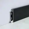 Rodapié de Aleación de Aluminio, Tipo a Presión, Borde Recto Plano de 6 cm, Negro Cepillado Base Metálica de Ingeniería de 10 cm Venta al por Mayor