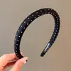 Diadema de estilo coreano, ligera, ancha, de color liso para mujer, que ofrece un look sofisticado y elegante, con un diseño que realza la altura en la coronilla, presentando un estilo retro, chic y moderno