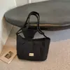 Bolso de Lona Retro Japonés Color Sólido Gran Capacidad Bolso Cruzado Alta Apariencia Bolso Mensajero Artístico Estudiante Viaje Diario Bolso de un Solo Hombro