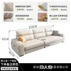 Sofá de tecido para casas pequenas e grandes, design minimalista moderno, tecido tecnológico, couro resistente a arranhões, sofá modular com chaise longue de linhas retas