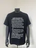 Erd Melancólico Rico Segunda Generación Estampado de Letras Viejo Holgado Retro Vintage Camiseta de Manga Corta para Hombre y Mujer Tendencia Verano
