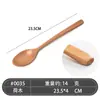 Colher de madeira estilo japonês colher de madeira cabo longo colher de café colher para misturar colher de mel colher pequena colher colher colher de comer talheres