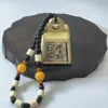 Pieza de Manija de Peso de Balanza Esmaltada Cepillada de Latón, Adorno Artesanal para Atraer Riqueza y Buena Fortuna, un Pequeño Adorno de Latón que Trae Satisfacción y Buena Suerte