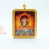 Pingente Thangka de Argila Roxa Alto Teor Guan Yu Pingente dos Oito Deuses Guardiões de Cinábrio Venda Atacado Ao Vivo S5092506