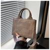 Bolso Cruzado de Hombro de Mano de Gran Capacidad para Mujer, Color Sólido, Casual, Otoño e Invierno, Moda Nueva 2025