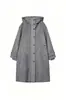ZA comércio exterior transfronteiriço europeu e americano vestuário feminino, popular no AliExpress, estilo minimalista outono e inverno casaco de lã de lapela alta de abotoamento simples