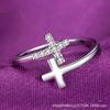 Anillo cruzado clásico de doble capa para mujer, estilo japonés y coreano, abierto, combina con todo, con espejo cruzado, joyería para el cabello muy vendida.