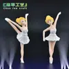 Chen Jun artesanato menina do balé plástico PVC artesanato chaveiro acessórios paisagem em miniatura Ornamentos de musgo presente