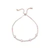 Pulsera Exquisita, Compacta, Moderna, Sencilla, Versátil, de Gama Alta, Incrustada de Diamantes, Ajustable, Estilo Deslizante, Diseño de Nicho, Transfronteriza