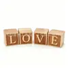 Adorno de Bloques de Letras de Madera Bloques de Construcción de Madera Accesorios para Fotos Decoración de Escritorio para el Hogar Regalo Conmemorativo de Luna Llena de Bebé