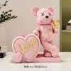 Ornamento de Urso Violento Pequeno Caixa de Armazenamento de Cosméticos Decoração de Mesa de Maquiagem Porta-Canetas Criativo Presente de Casamento Aniversário